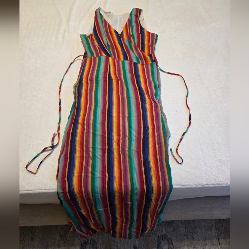 Tea n Cup Multicolor Striped Dress